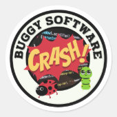 Grappige Buggy Software Ronde Sticker (Voorkant)