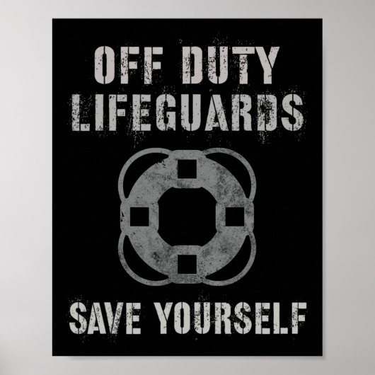 Grappige buiten dienst zijnde reddingswerkers Save Poster (Voorkant)
