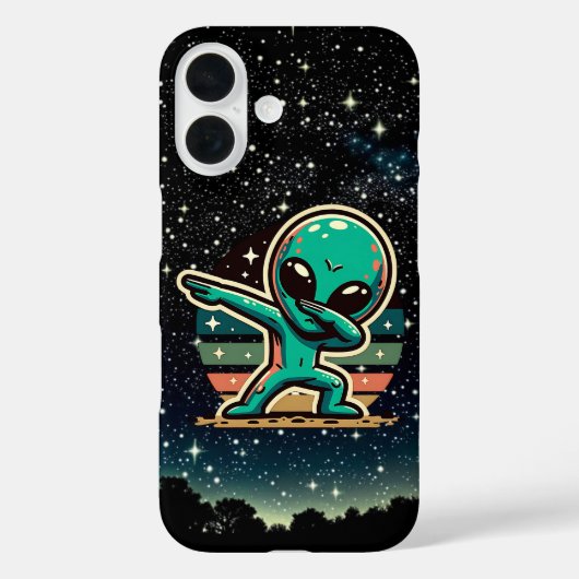 Grappige buitenaardse alien dabbing Case-Mate iPhone case (Achterkant)