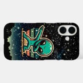 Grappige buitenaardse alien dabbing Case-Mate iPhone case (Achterkant (horizontaal))