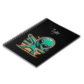 Grappige Buitenaardse Alien Dabbing Persoonlijk Notitieboek (Linkerzijde)