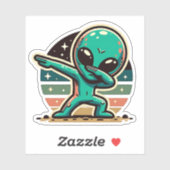 Grappige buitenaardse alien dabbing sticker (Vel)