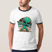 Grappige Buitenaardse Alien Dabbing T-shirt (Voorkant)