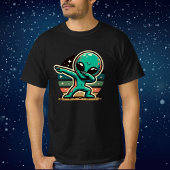 Grappige buitenaardse alien dabbing t-shirt