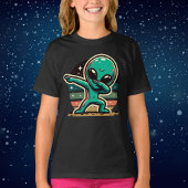 Grappige buitenaardse alien dabbing t-shirt