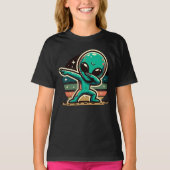 Grappige buitenaardse alien dabbing t-shirt (Voorkant)