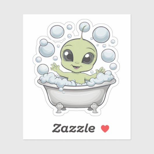 Grappige buitenaardse Baby Sticker (Vel)