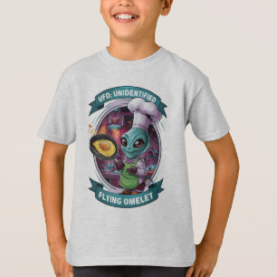 Grappige buitenaardse chef-kok UFO T-shirt