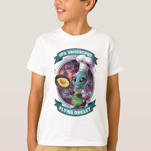 Grappige buitenaardse chef-kok UFO T-shirt