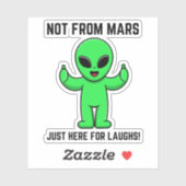 Grappige buitenaardse citaten sticker (Vel)