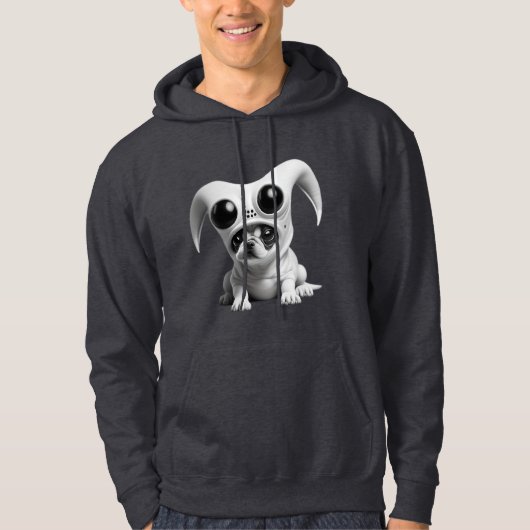 Grappige buitenaardse hond hoodie (Voorkant)