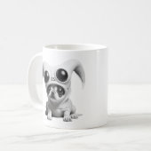 Grappige buitenaardse hond koffiemok (Voorkant links)