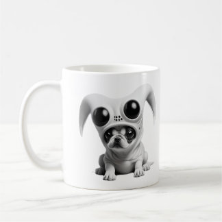 Grappige buitenaardse hond koffiemok