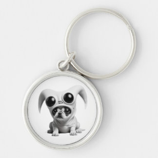 Grappige buitenaardse hond sleutelhanger