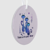 Grappige buitenaardse katten - "Breng ons naar je  Ornament (voorkant)