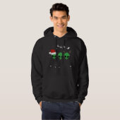 Grappige buitenaardse kerst pyjama bijpassende kos hoodie (Voorkant volledig)