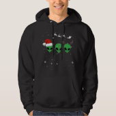 Grappige buitenaardse kerst pyjama bijpassende kos hoodie (Voorkant)