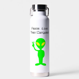 Grappige buitenaardse Sci-Fi Cartoon buitenaardse Waterfles