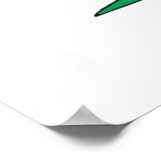 grappige buitenaardse voetballer poster (Hoek)