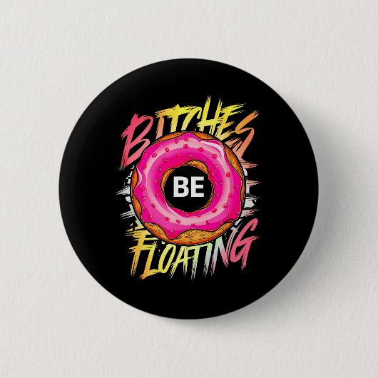 Grappige Buizen zweven Zomer Float Ronde Button 5,7 Cm (Voorkant)
