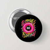 Grappige Buizen zweven Zomer Float Ronde Button 5,7 Cm (Voorkant /achterkant)