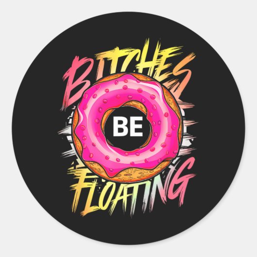 Grappige Buizen zweven Zomer Float Ronde Sticker (Voorkant)