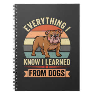 Grappige Bulldog Alles Wat Ik Leerde Van Honden Notitieboek