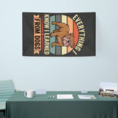 Grappige Bulldog Alles Wat Ik Leerde Van Honden Spandoek (Beurs)