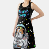 Grappige Bulldog "Barkonaut" Pet Lovers Keuken Gif Schort (Insitu)