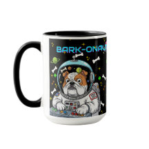 Grappige Bulldog "Barkonaut" Space Hondenliefhebbe