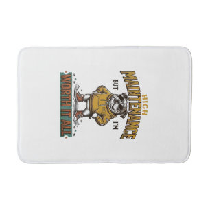 Grappige Bulldog Citaat Vintage Gravure T-Shirt De Badmat