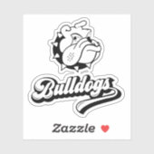 Grappige Bulldog Head Sticker (Vel)