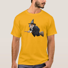 Grappige Bulldog Heks T-shirt