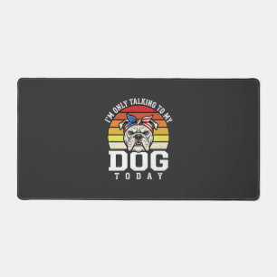 Grappige Bulldog Hond Liefhebber Retro Citaat Bureaumat