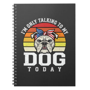 Grappige Bulldog Hond Liefhebber Retro Citaat Notitieboek