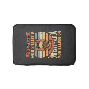 Grappige Bulldog Liefdescitaat Retro Hond Badmat