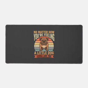 Grappige Bulldog Liefdescitaat Retro Hond Bureaumat