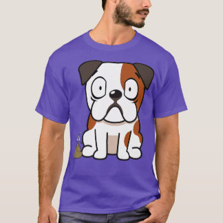 Grappige Bulldog Ruikt Poep  T-shirt
