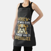 Grappige Bulldog Socialiseert Hond Schort (Insitu)