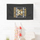 Grappige Bulldog Socialiseren Hond Spandoek (Insitu)