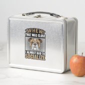 Grappige Bulldog Socialiseren Vintage Vector T-shi (In situ)