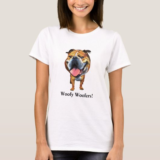 Grappige Bulldog T-shirt voor dames (Voorkant)