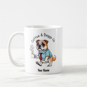 Grappige Bulldog Zakelijke Pak Koffie Koffiemok