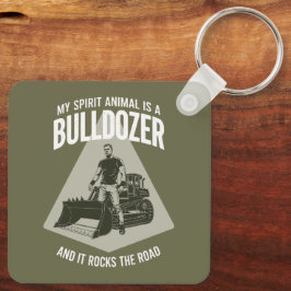 Grappige Bulldozer Bestuurder Citaat Minimalist Vi Sleutelhanger