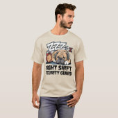Grappige Bullmastiff Night Shift beveiliger T-shirt (Voorkant volledig)