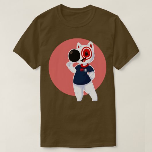 Grappige Bullseye Hond Team Lid TShirt 9 (Design voorkant)