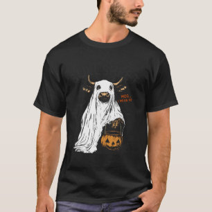 Grappige Bullsheet Halloween Hoogland Koe Geest Mo T-shirt