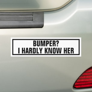 Grappige bumper: ik ken haar nauwelijks grap bumpersticker