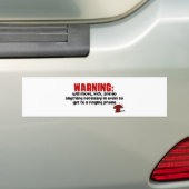 grappige bumpersticker (Op auto)