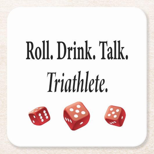 Grappige Bunco Speler Dobbelsteen Kartonnen Onderzetters (Voorkant)